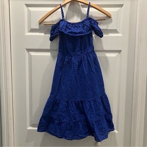 Blue girl’s eyelet dress, 7-8 Girls